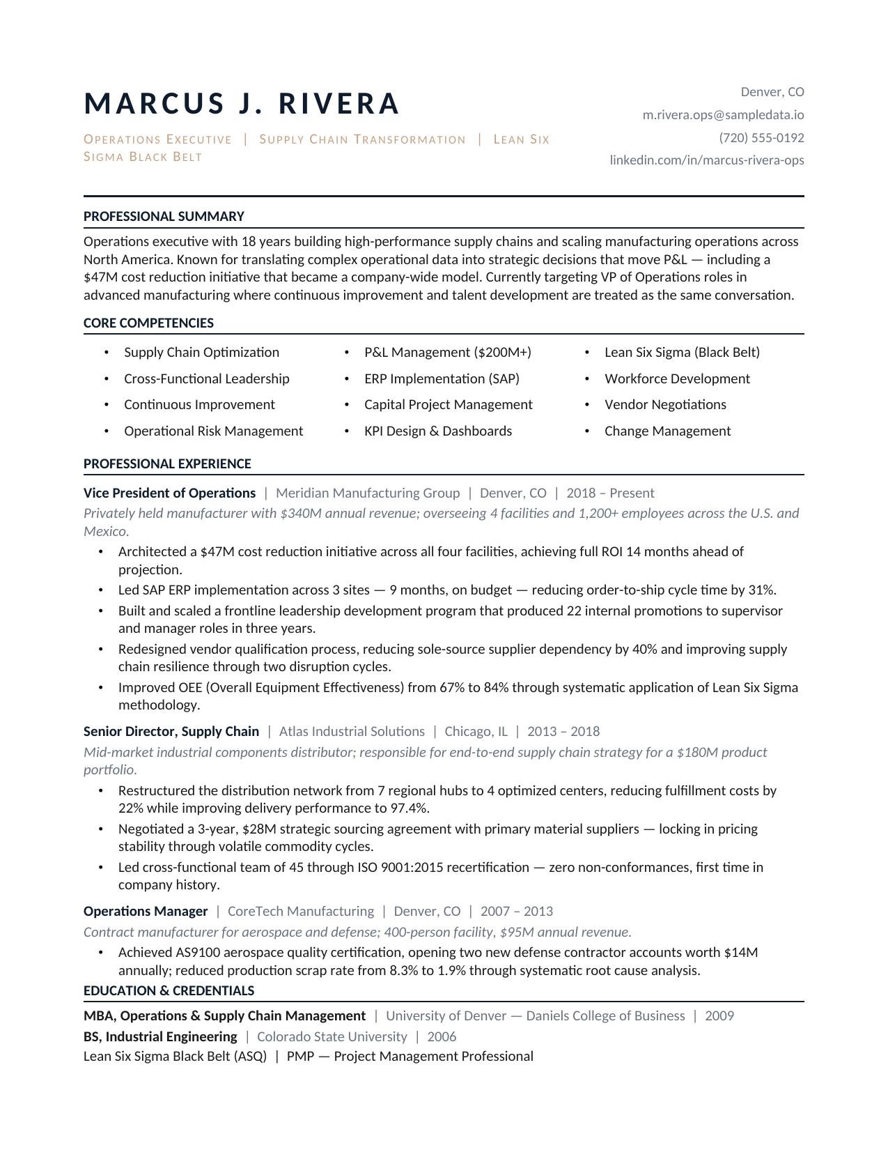 Modern Clean resume style preview
